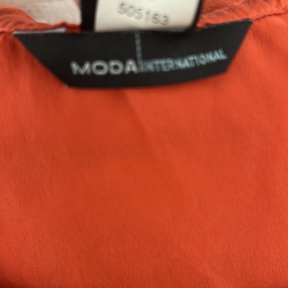Moda International Blouse, Rusted Red, Large - Picture 4 of 11